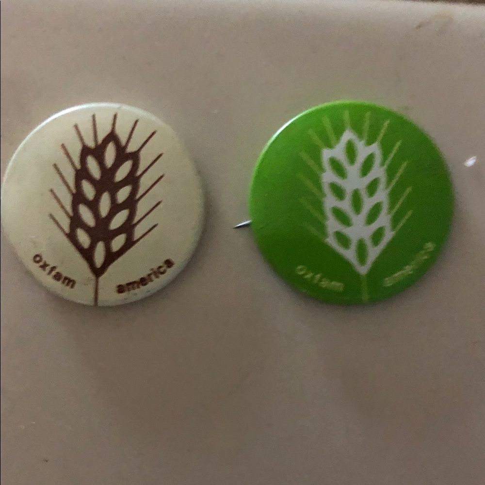 Vtg Oxfam America pins